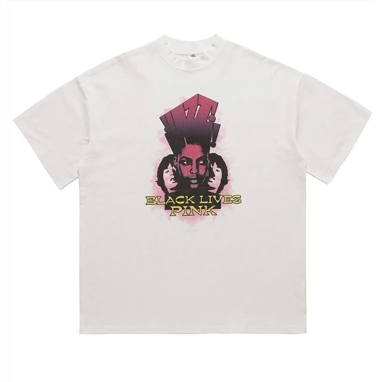 Black lives t-shirt vintage poster tee 90s raver top white