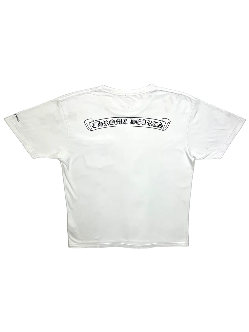 Chrome Hearts White Spellout Logo Tee  Vintage