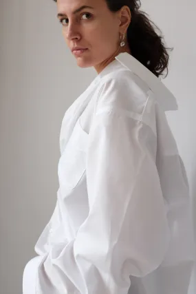 CLASSY VINTAGE WHITE OVERSHIRT