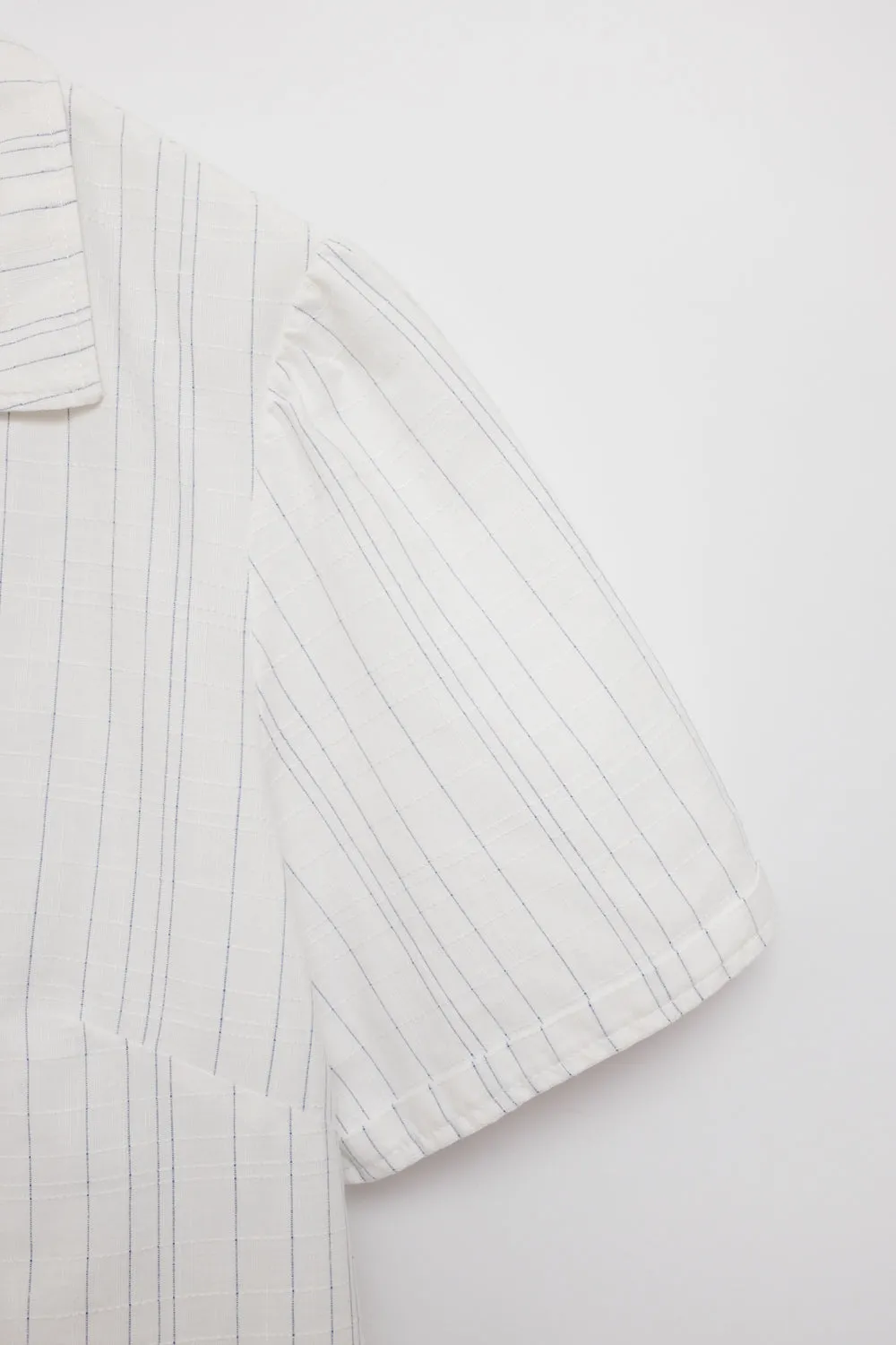 CROP PINSTRIPE VINTAGE SHIRT