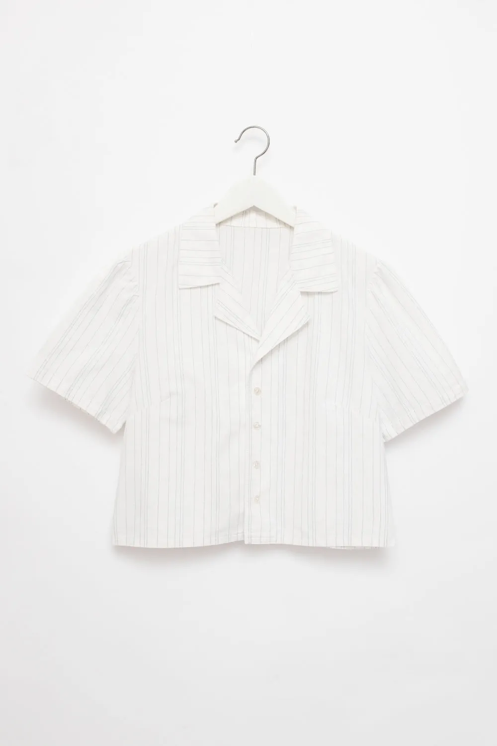CROP PINSTRIPE VINTAGE SHIRT