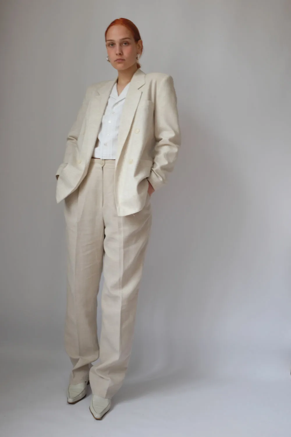 CROP PINSTRIPE VINTAGE SHIRT