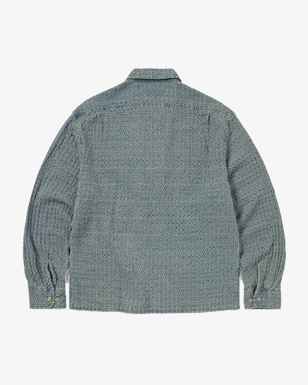 Damaged Denim Shirt Washed Blue
