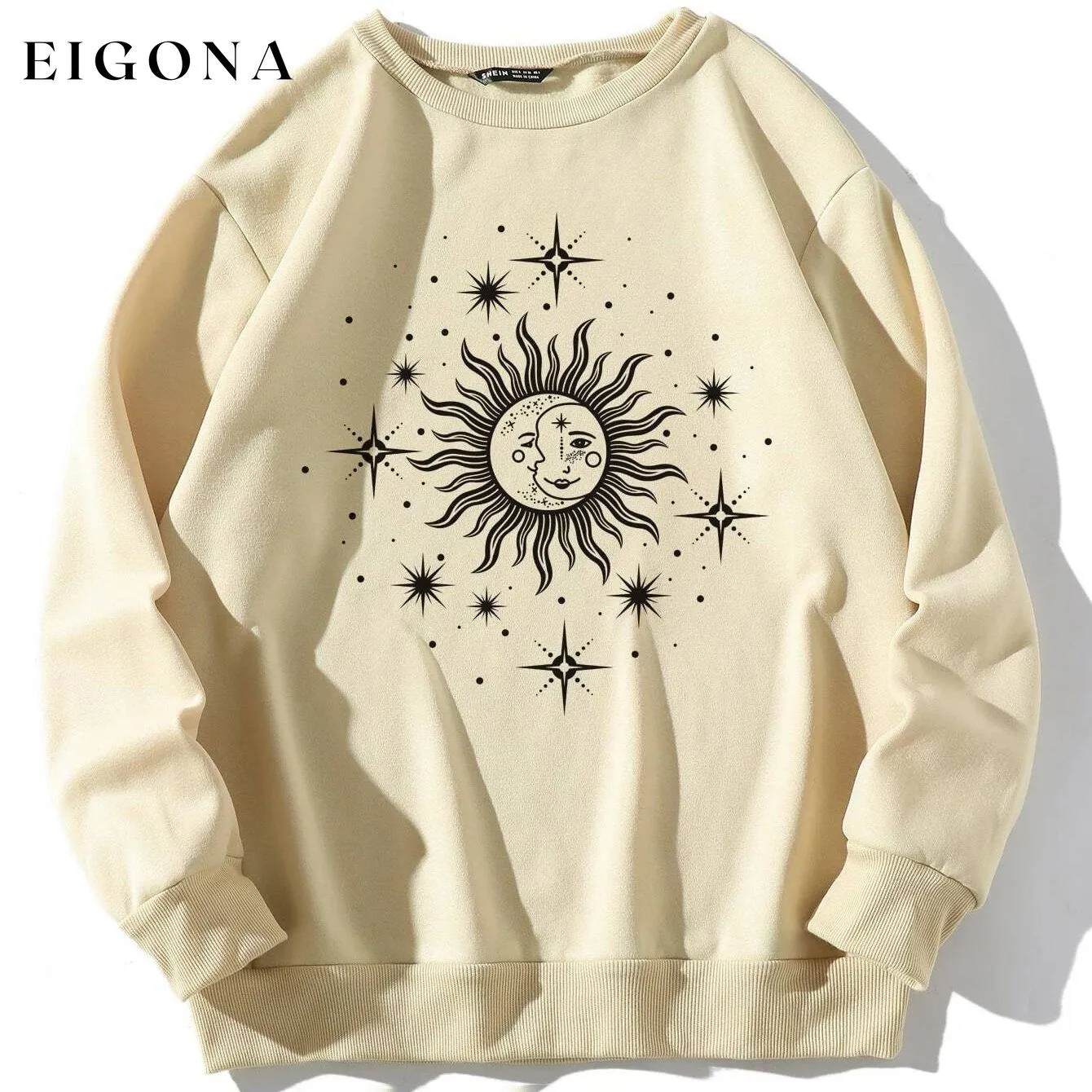 Graphic Print Thermal Sweatshirt