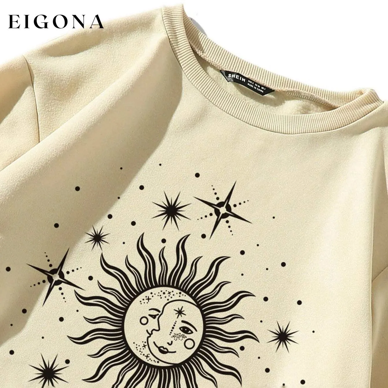 Graphic Print Thermal Sweatshirt