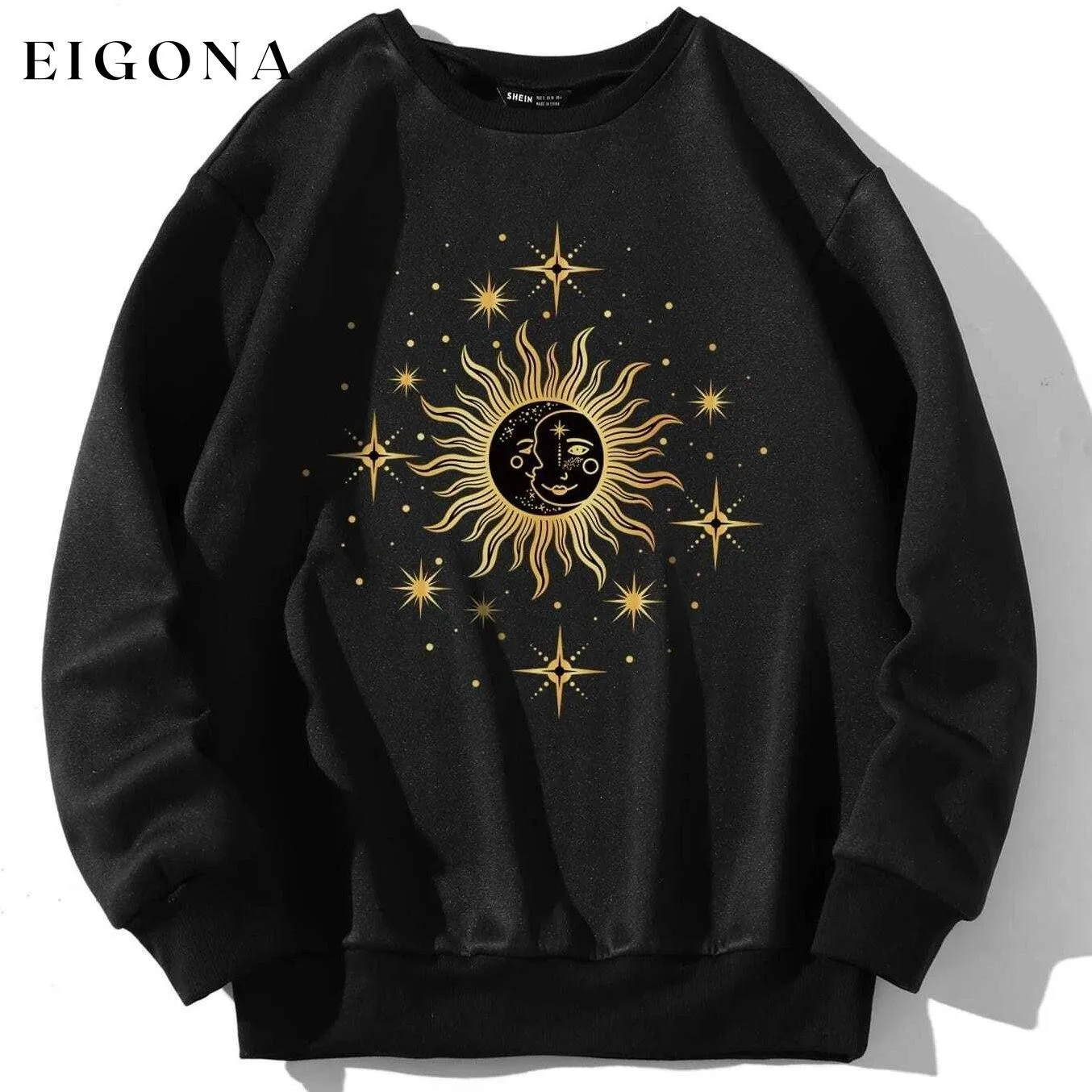 Graphic Print Thermal Sweatshirt