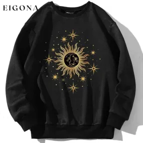 Graphic Print Thermal Sweatshirt