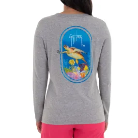 Ladies Reef And Friends Long Sleeve Grey T-Shirt