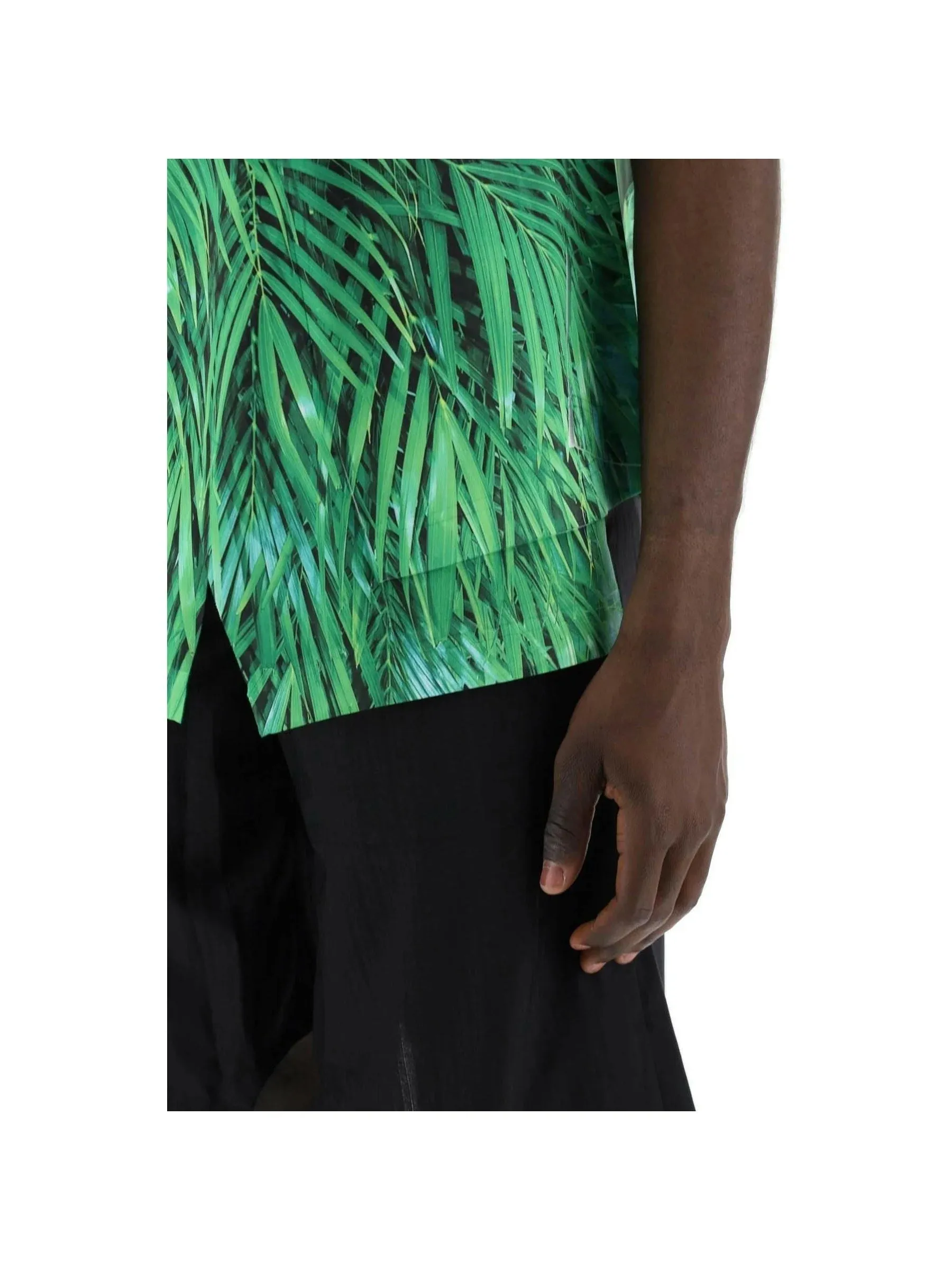 Leaf Print Jersey T-Shirt