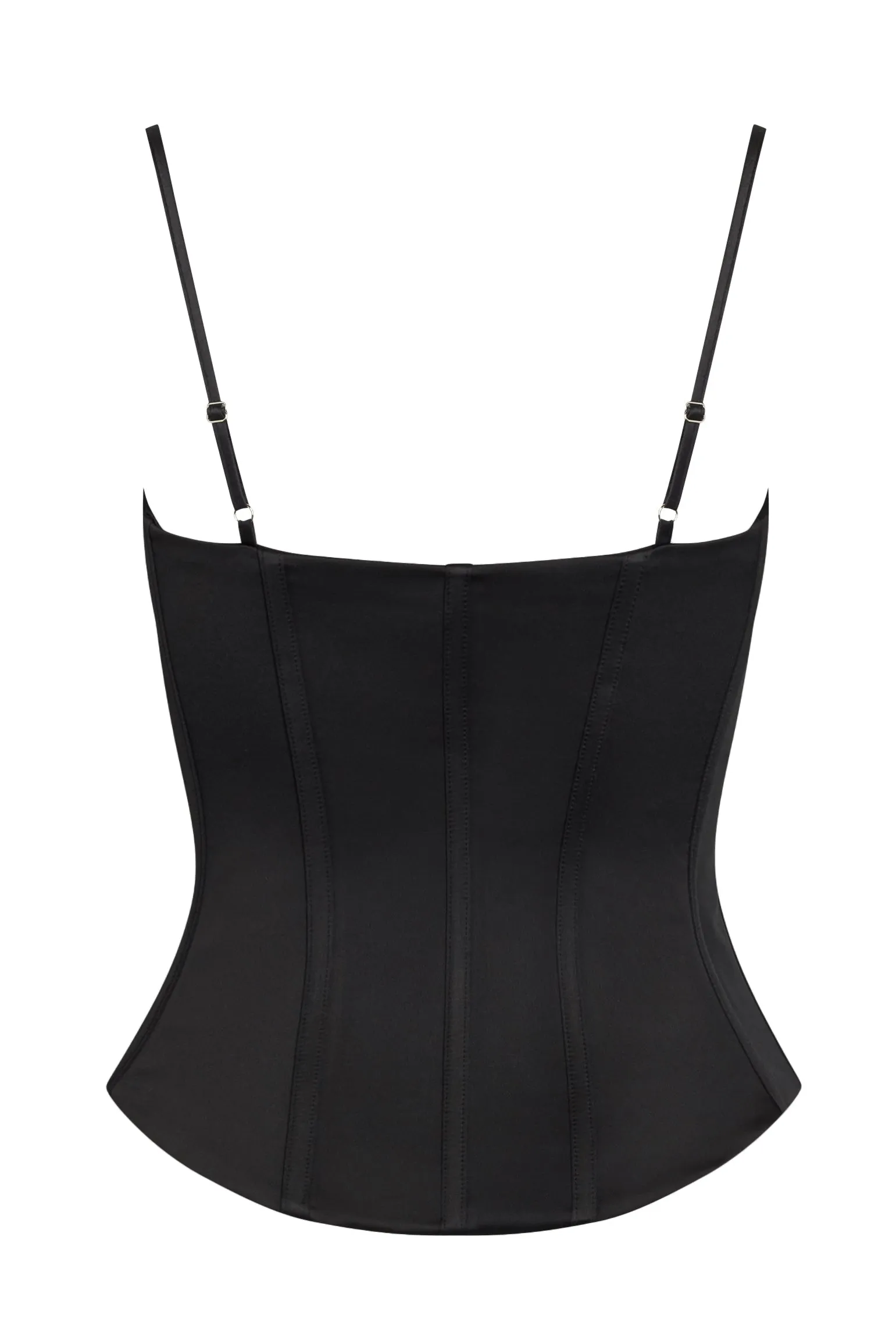 Luce Longline Satin Trendy Bustier Corset Top