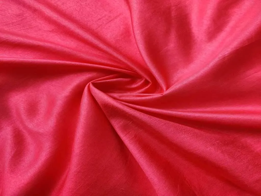 Pink Rose Semi Silk Fabric