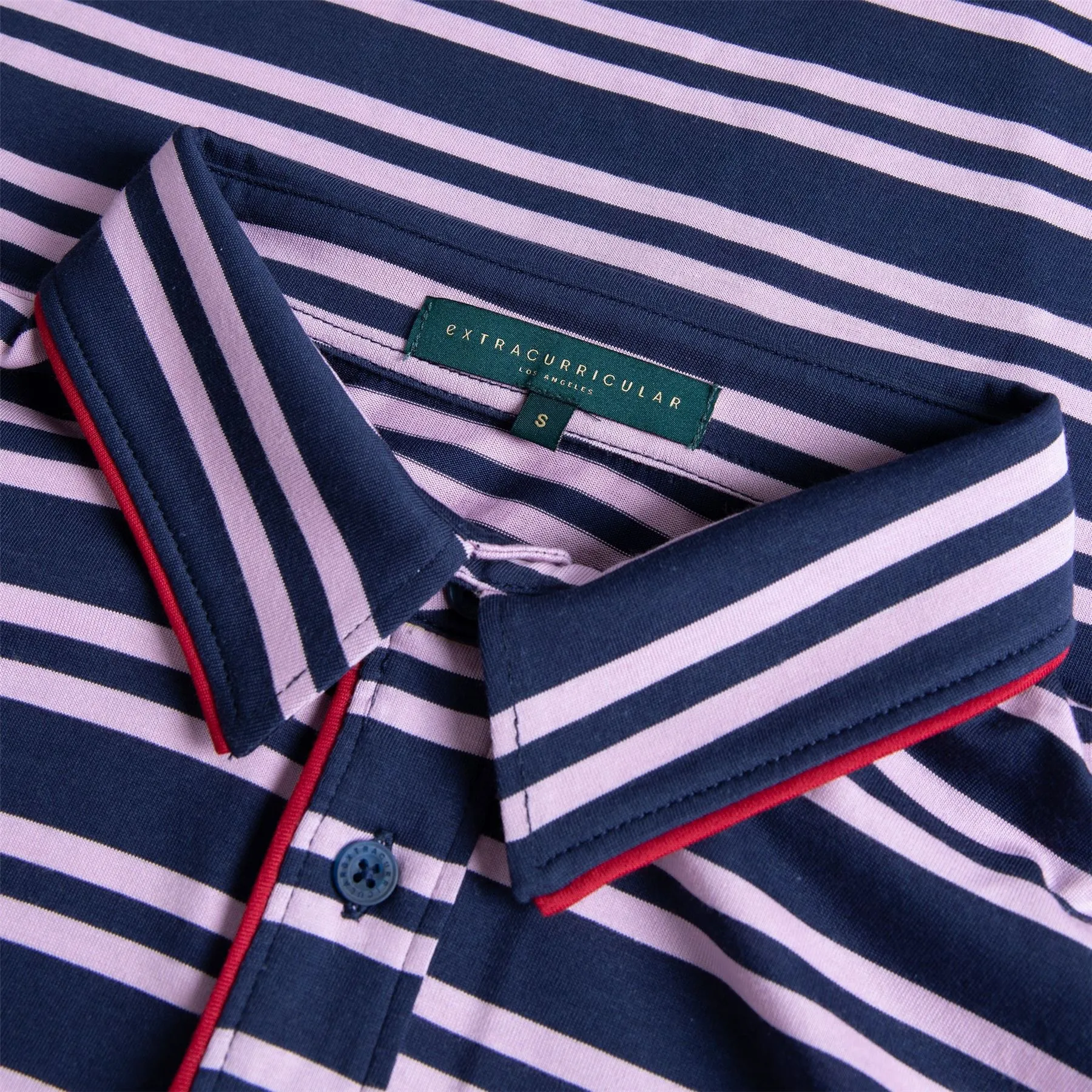 Rail Polo Mauve Stripe - SS23