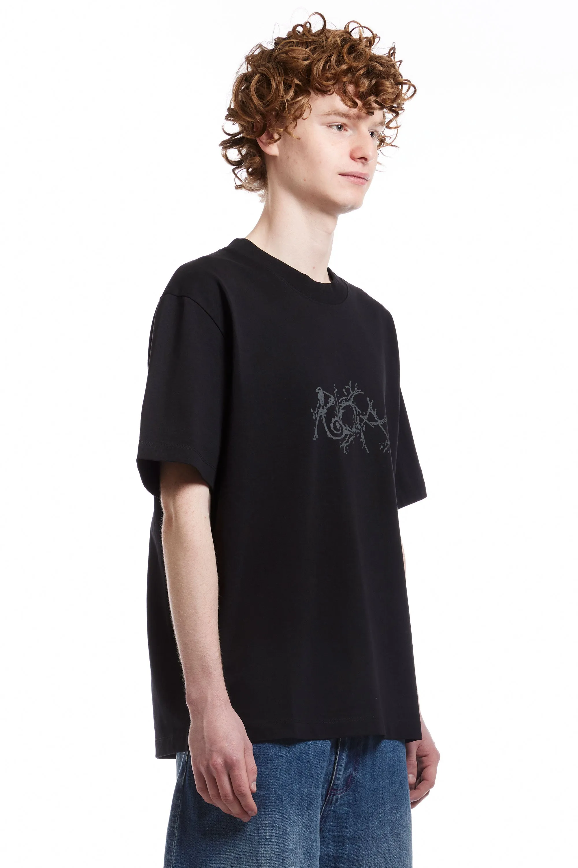 ROA - GRAPHIC BOXY TEE BLACK