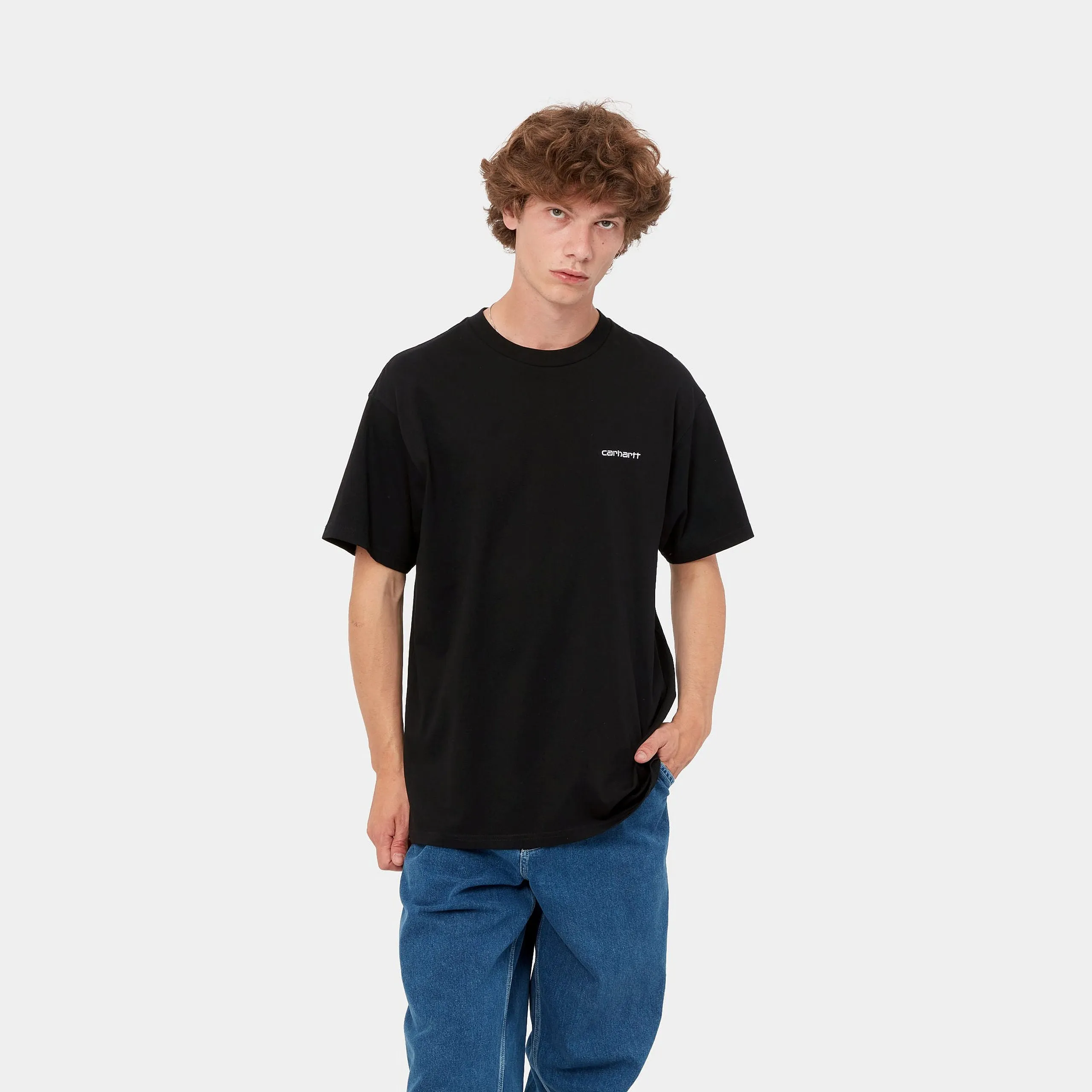 S/S SCRIPT EMBROIDERY T-SHIRT / CARHARTT WIP / BLACK