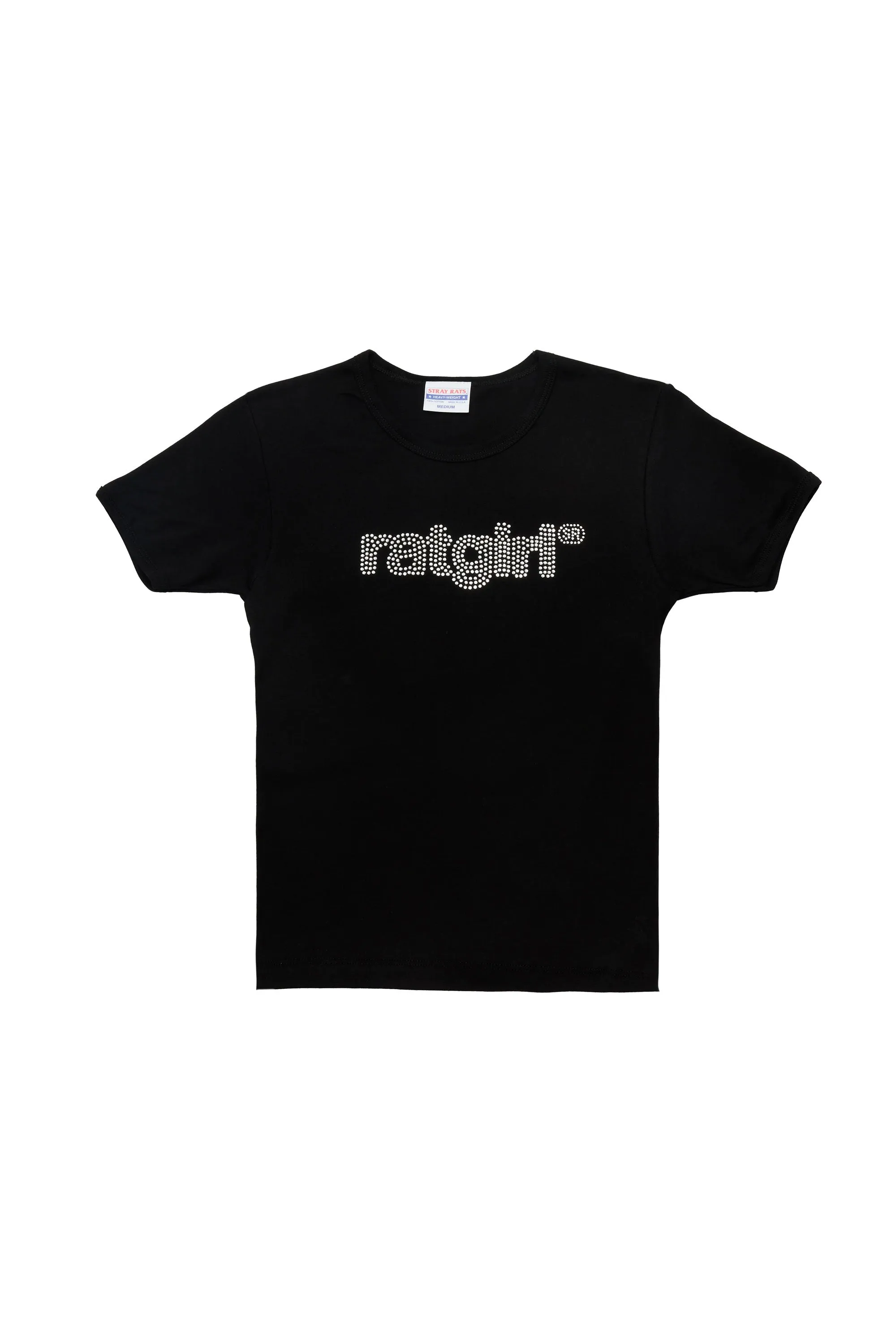 STRAY RATS - RATGIRL RHINESTONE BABY TEE