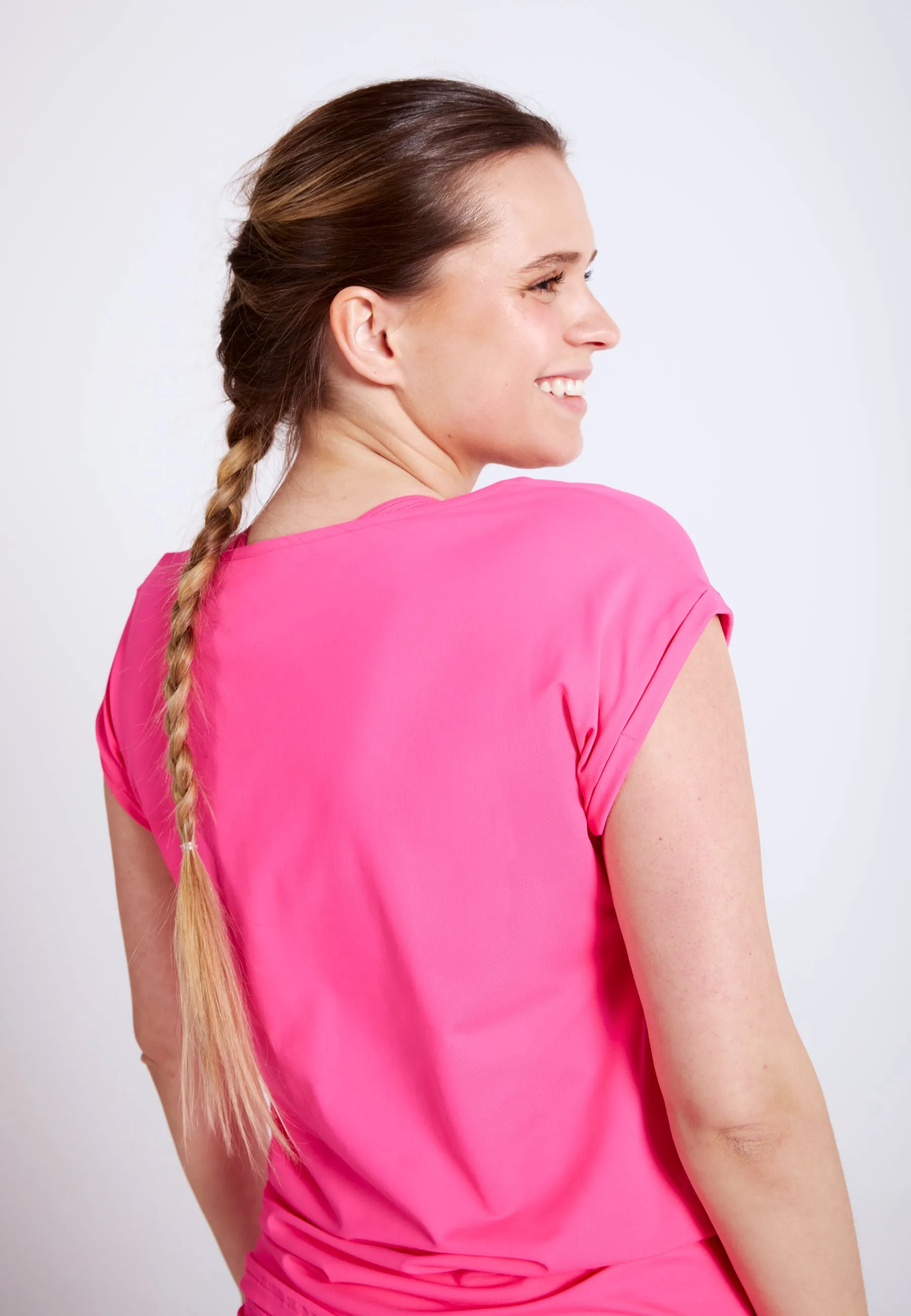 Tennis Loose Fit Shirt, hibiscus pink