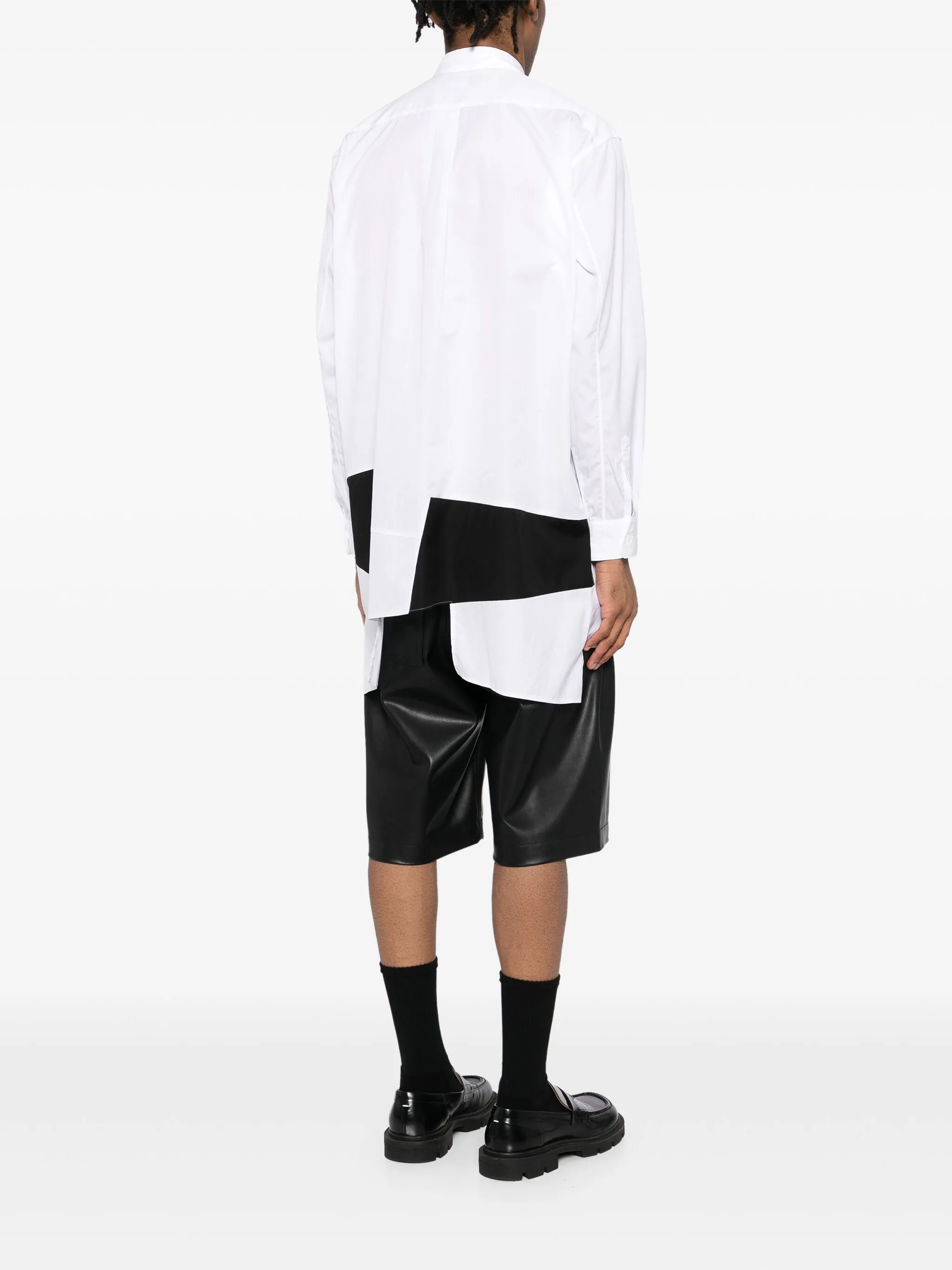 Two Tone Hem Layered Shirt