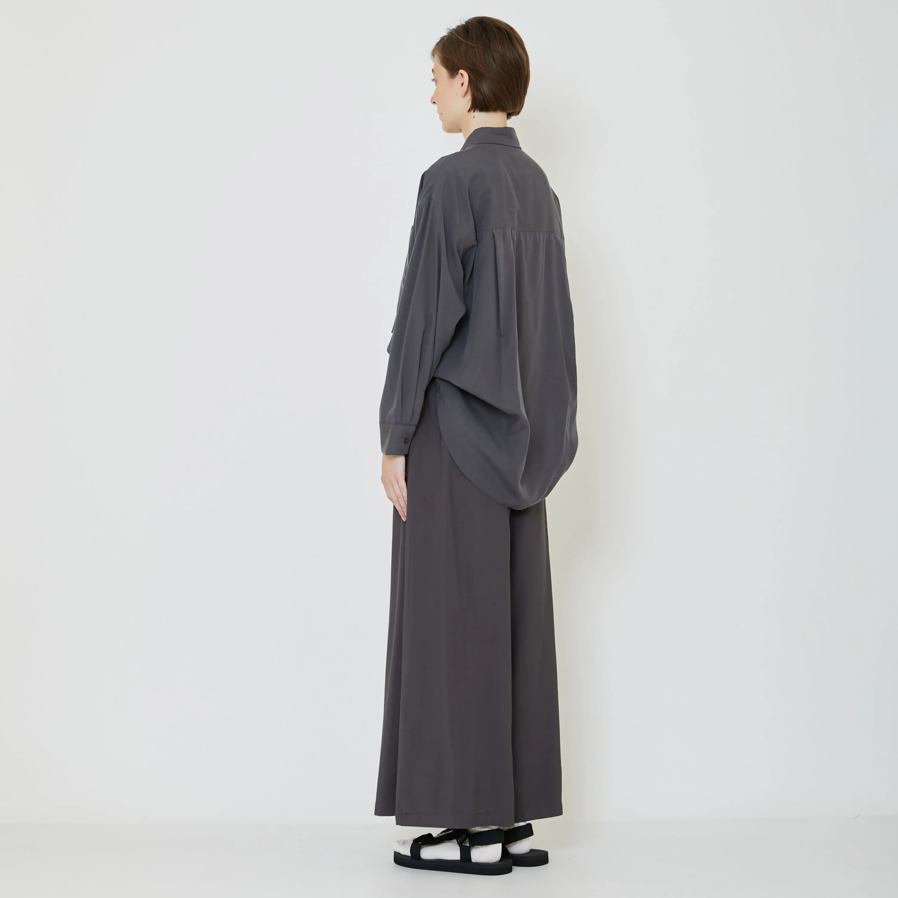 Women Layered Blouse - Grey - SW2403054B